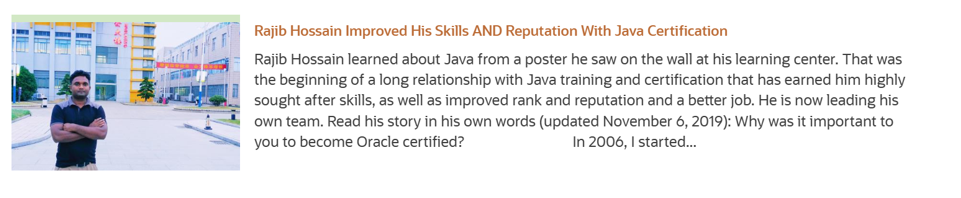 Oracle Java Certification